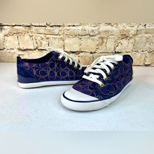 Coach Barrett Lace Up Canvas Sneaker Shoe Women’s Sz 10B